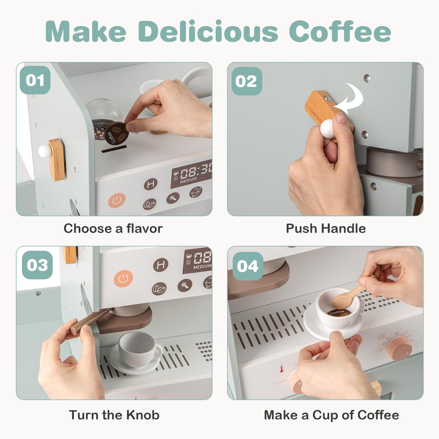 OLAKIDS Grocery Store Playset, Kids Play Store, Wooden Supermarket Playset, Pretend Play Store Gift for Toddler