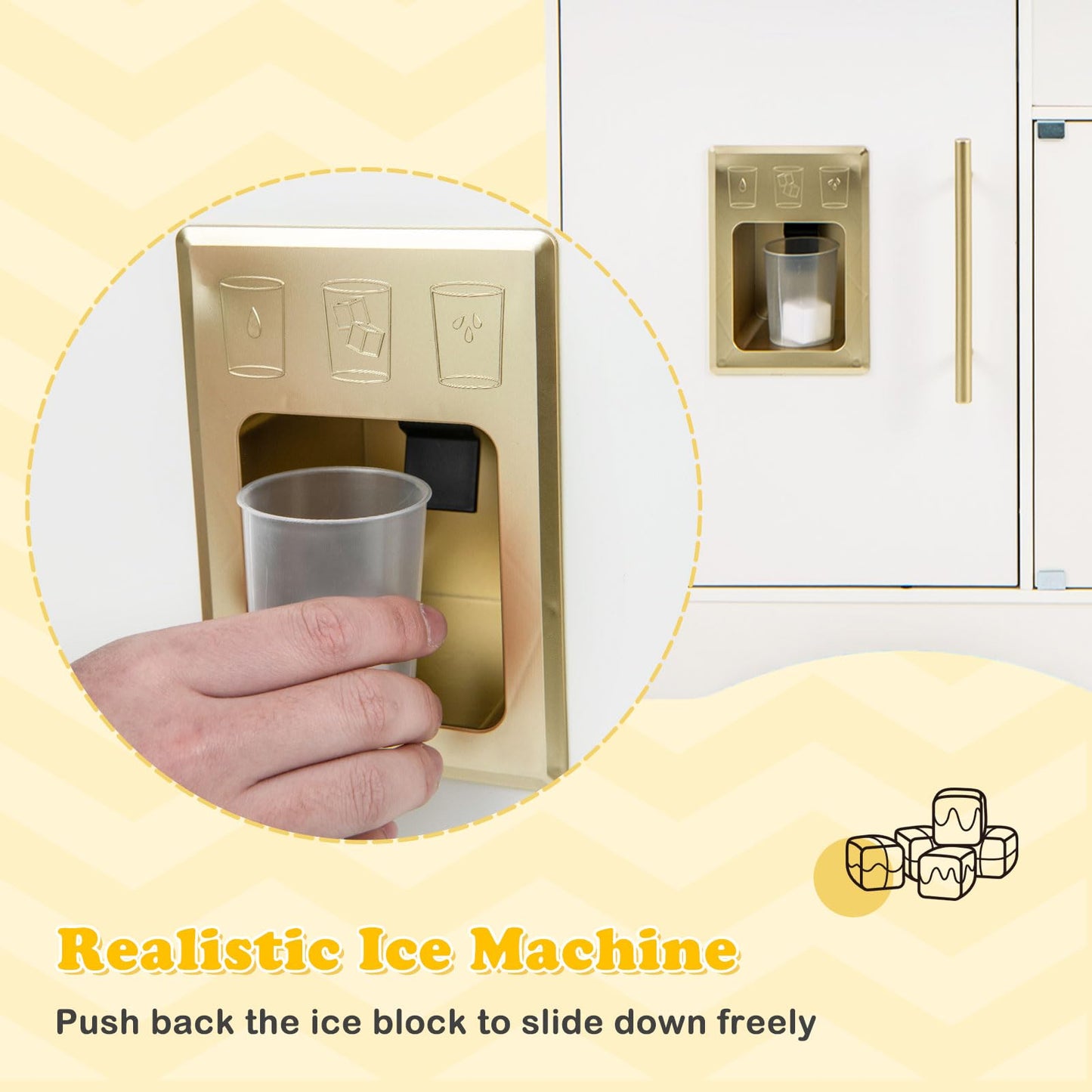 OLAKIDS Kids Kitchen Playset Cooking Toy Kitchen Set with Coffee Machine Stove Removable Sink Microwave Storage Cabinet