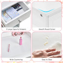 OLAKIDS Kids Vanity, 2 in 1 Princess Makeup Desk and Chair Set