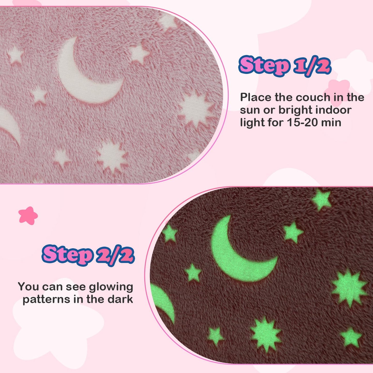 OLAKIDS Kids Sofa with Glow in The Dark, Toddler Armchair Couch, Upholstered Comfy Foam Children Chair for Kindergarten Playroom