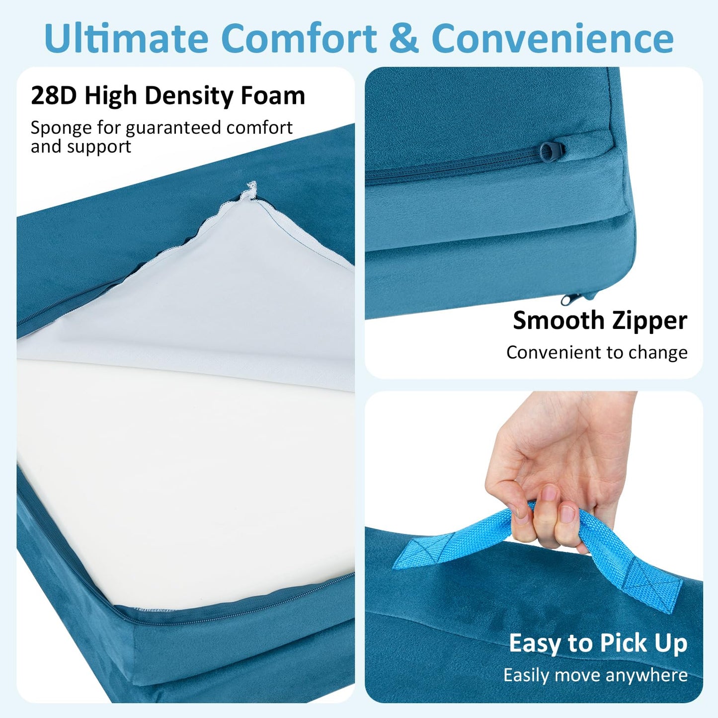 OLAKIDS Modular Kids Play Couch, 6 PCS Toddler Creative Sectional Fort Building Sofa for Playroom, Bedroom