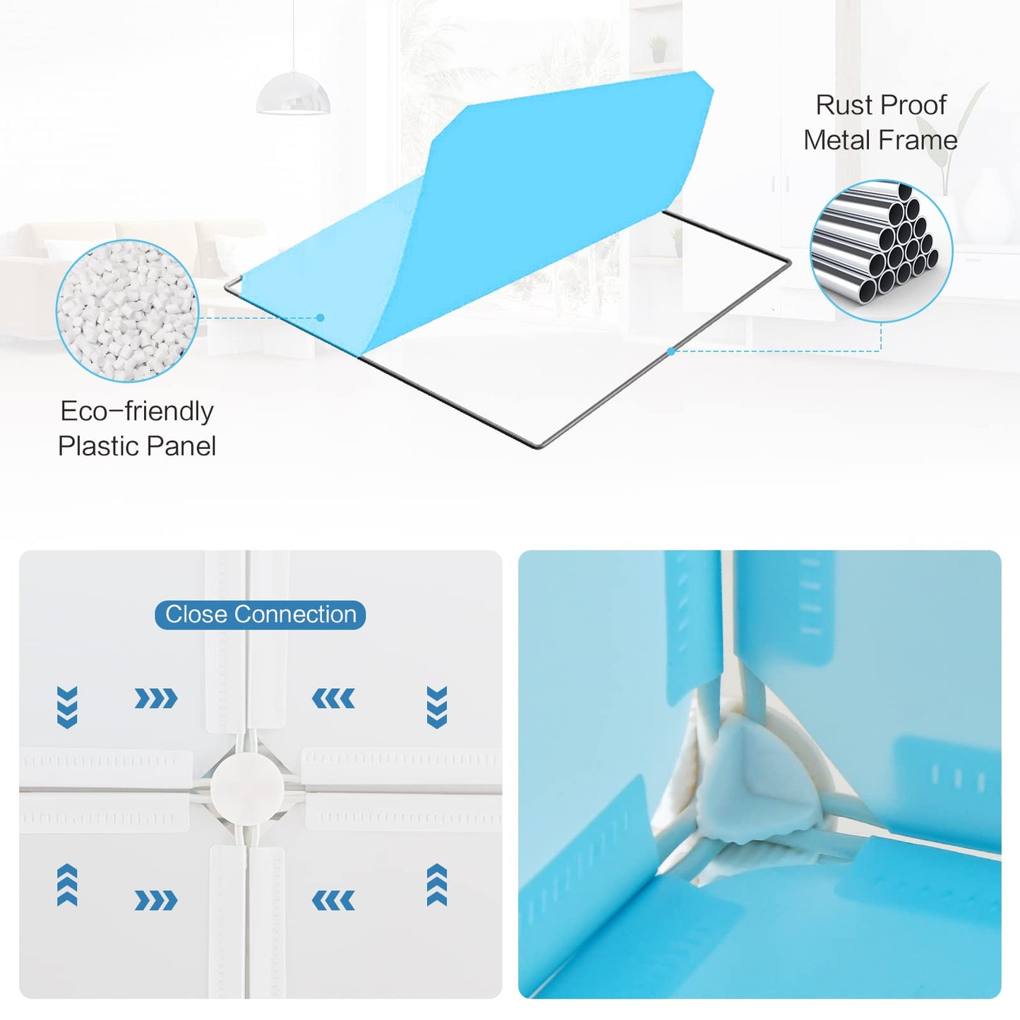 OLAKIDS Children Wardrobe, Cute for Kids Bedroom Nursery Armoire with 12 Cube, Kid Clothes Storage Organizer