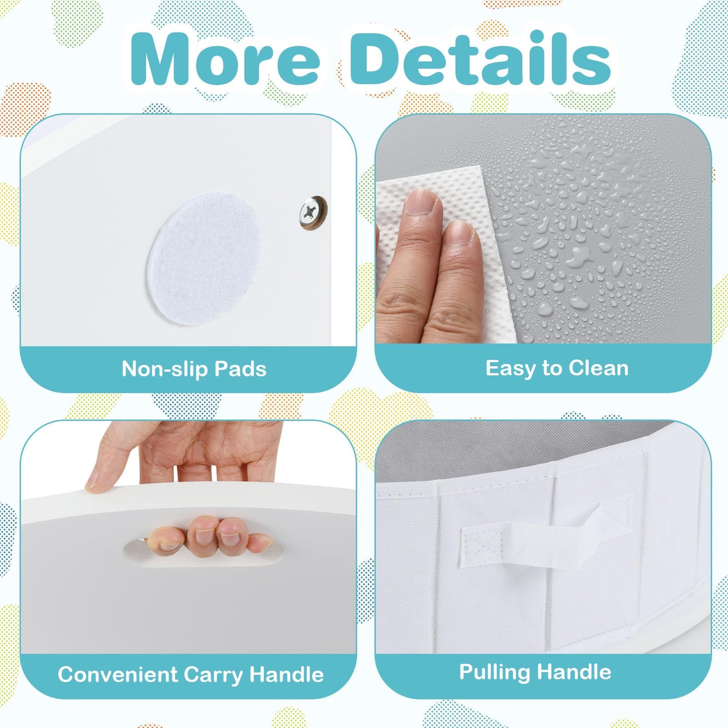 OLAKIDS Toddler Table and Chair Set, Wooden Table and 4 Chairs with Nesting Design, Children Multi-Activity Table