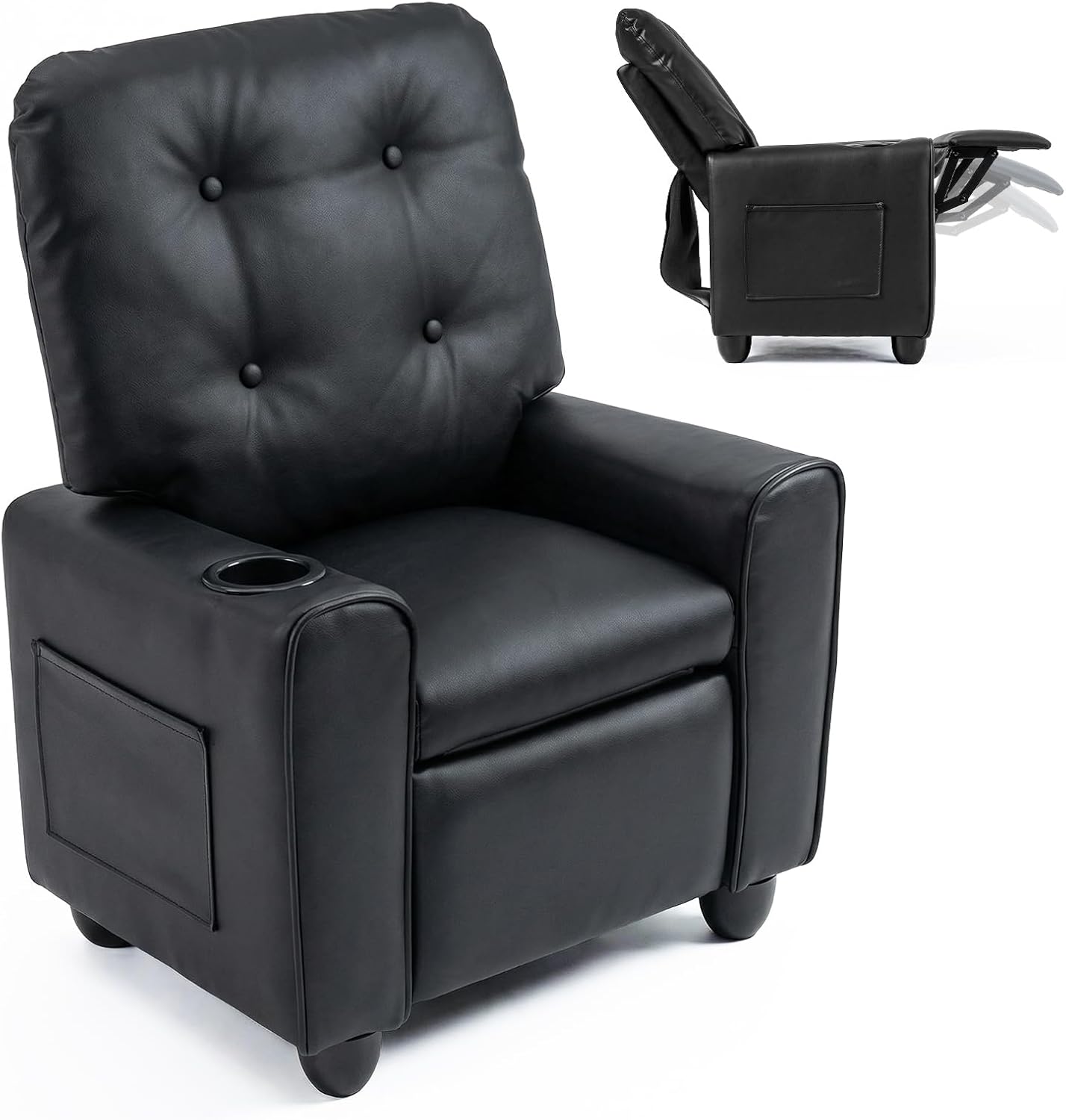 OLAKIDS Kids Recliner, Toddler Lounge Chair with Adjustable Backrest Footrest