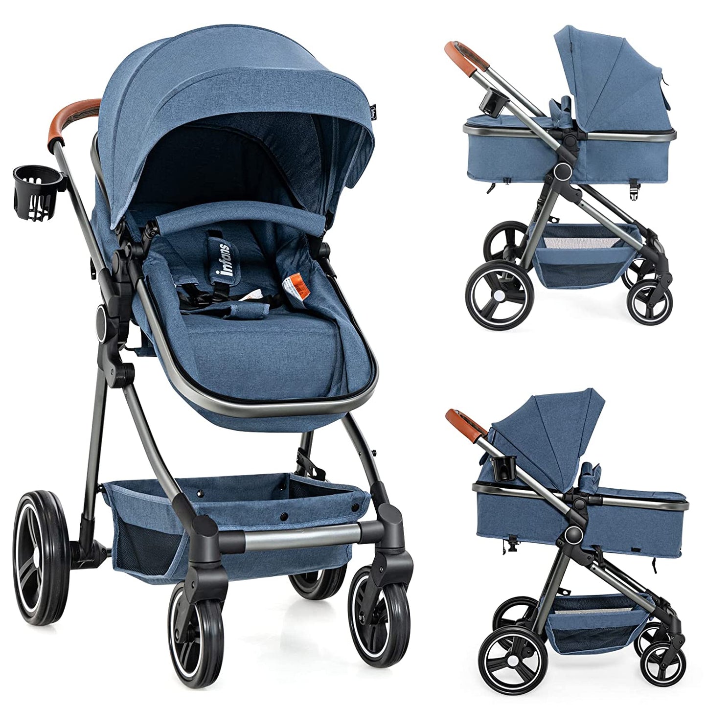 2-in-1 High Landscape Convertible Baby Stroller OLAKIDS