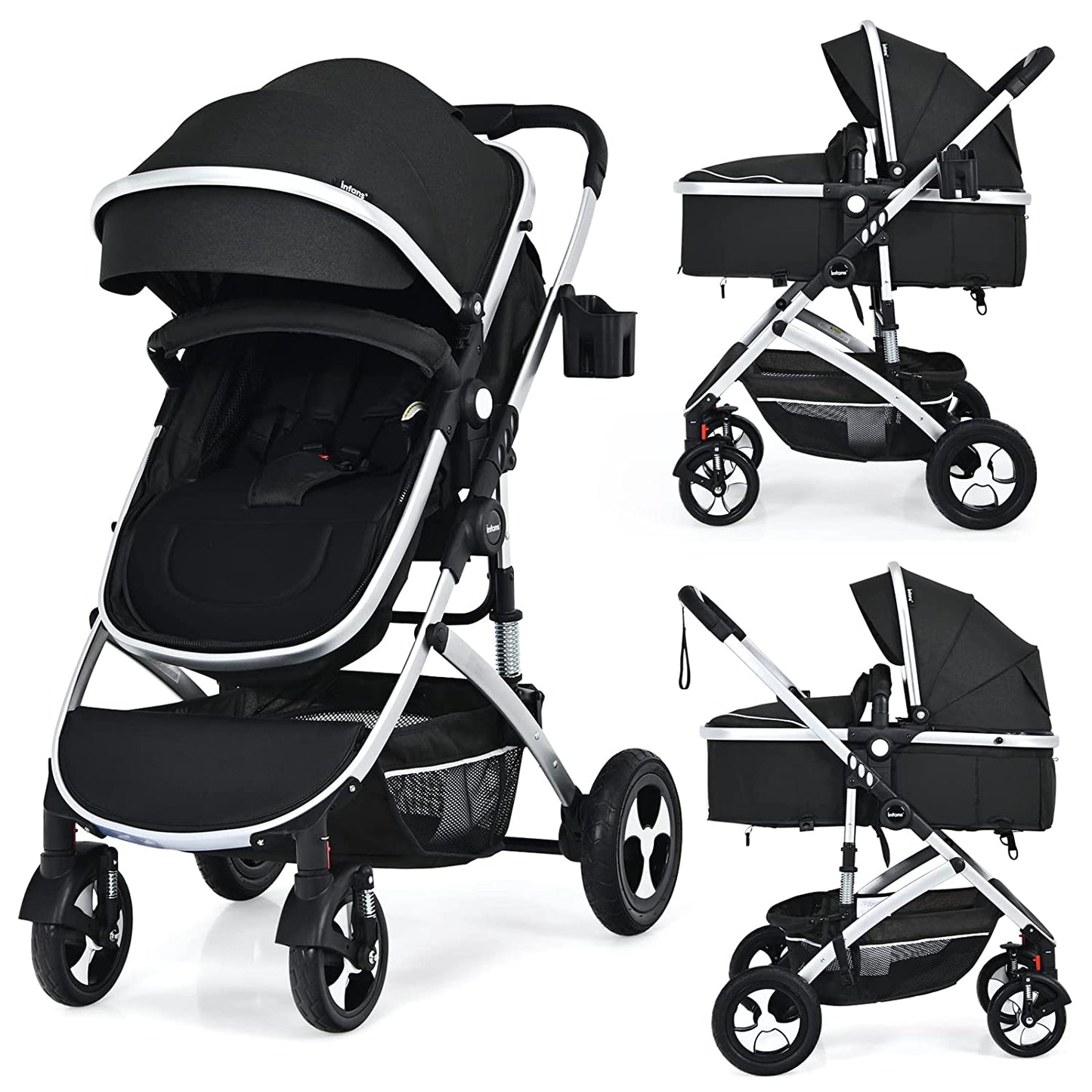 2-in-1 High Landscape Convertible Reversible Infant Baby Stroller OLAKIDS