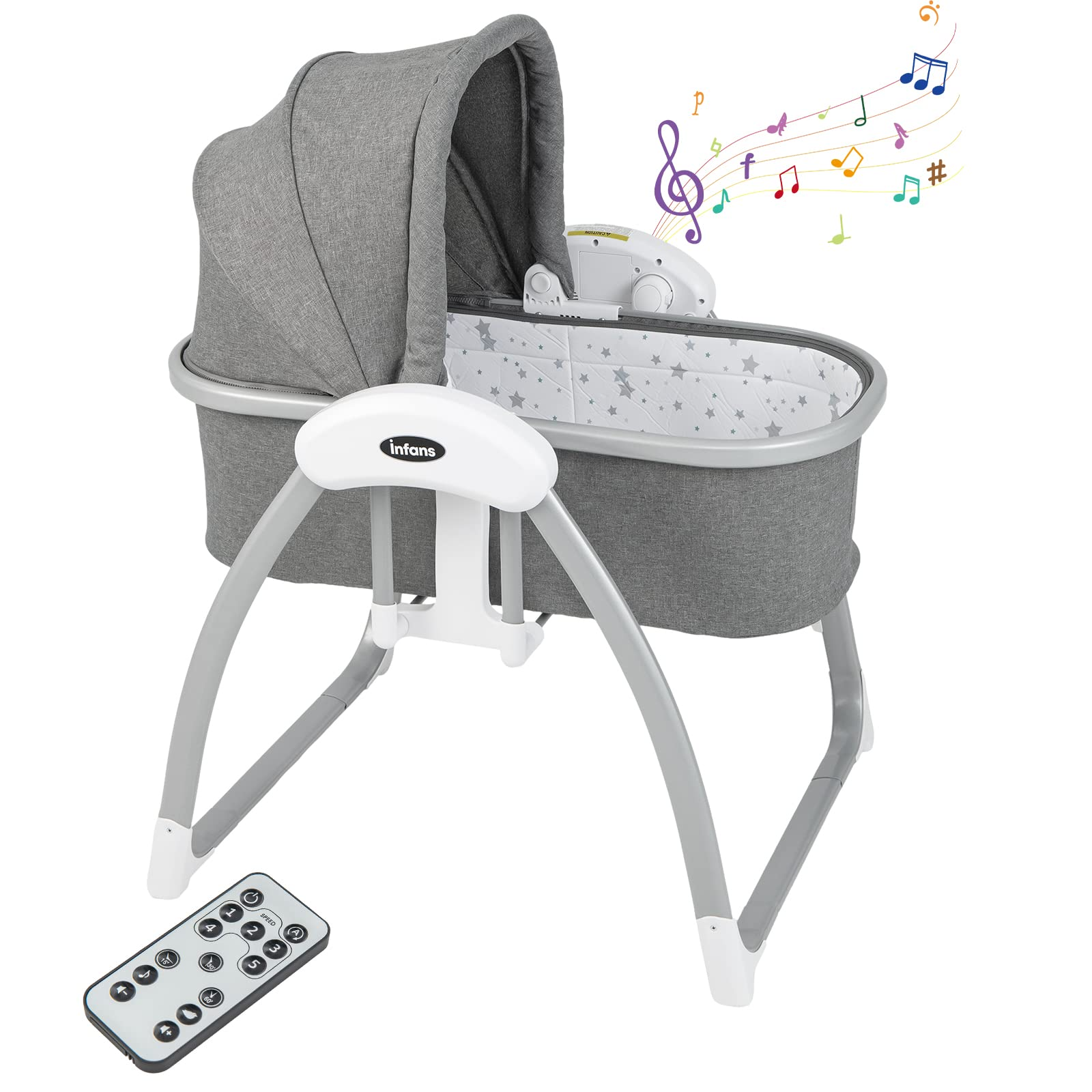baby① OLAKIDS 2 in 1 Smart Electric Baby Rocking Bassinet