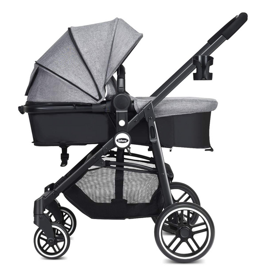 OLAKIDS 2 in 1 Baby Stroller, High Landscape Infant Stroller & Reversible Bassinet Pram, Foldable Pushchair with Adjustable Canopy OLAKIDS