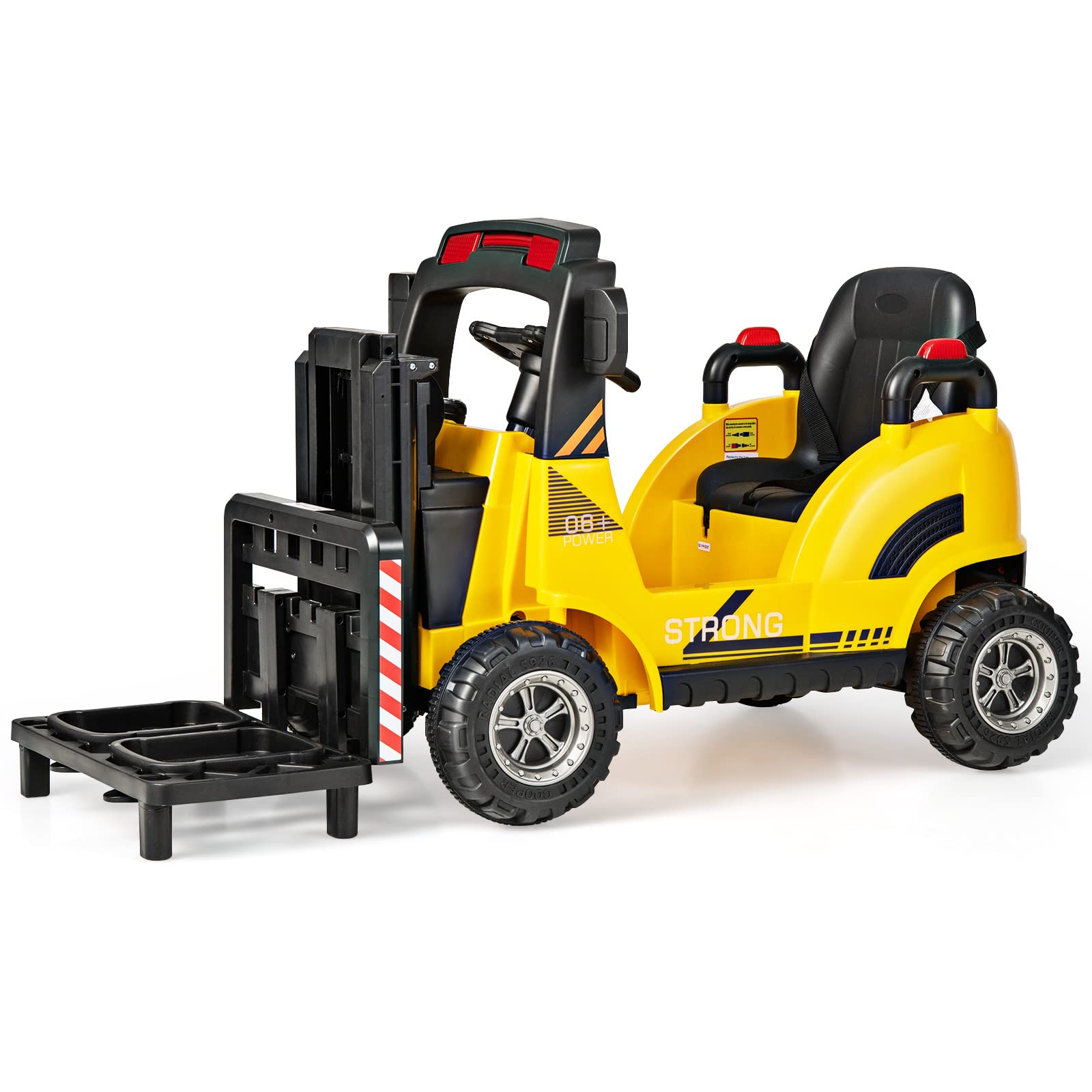 OLAKIDS Ride on Forklift 12V Kids Electric Vehicle Construction Truck