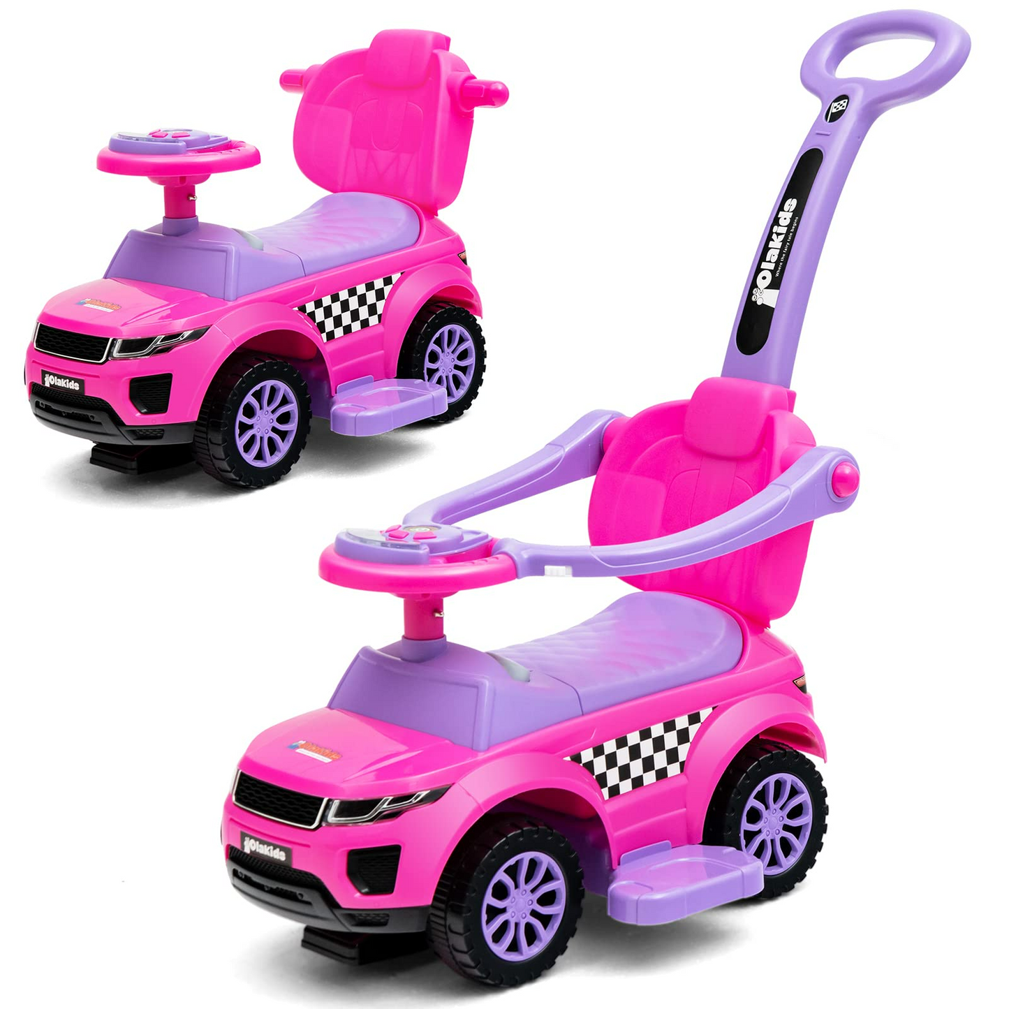 OLAKIDS 4 in 1 Ride on Push Car Toddlers Stroller Sliding Walking Toy