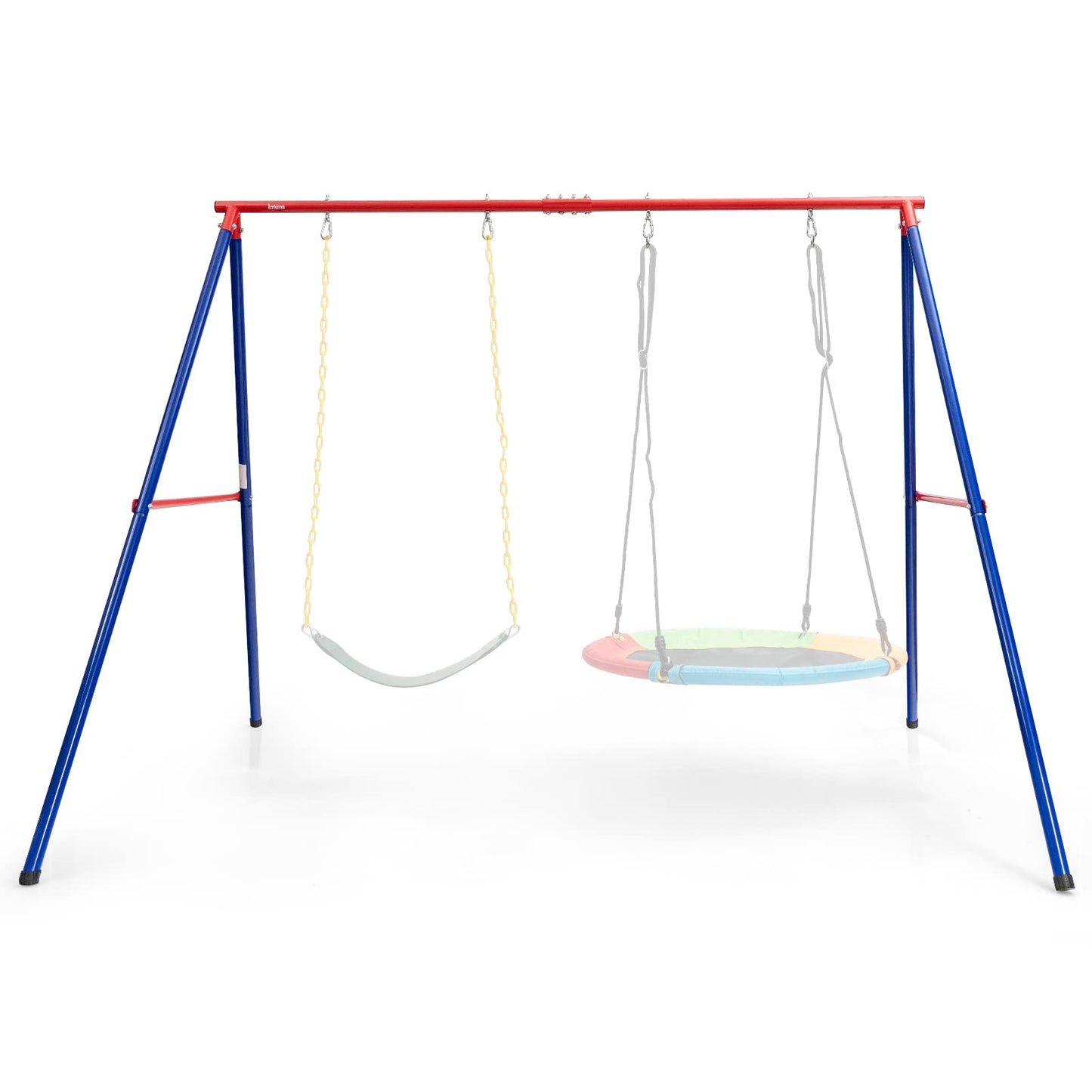 2 Seat Swing Stand Set | 550 lbs Heavy Duty Metal Swing Frame OLAKIDS