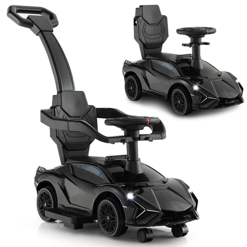 OLAKIDS 3 in 1 Ride on Push Car, Licensed Lamborghini Baby Stroller Sliding Walking Car