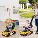 OLAKIDS 3 in 1 Ride on Push Car, Licensed Lamborghini Baby Stroller Sliding Walking Car