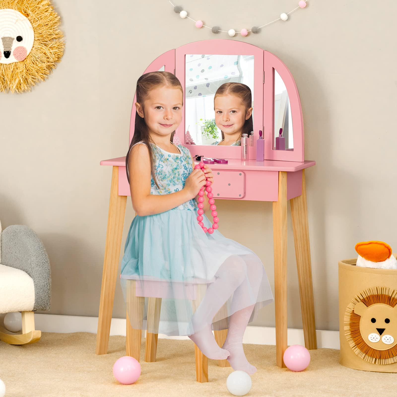 Little girl play vanity set hotsell