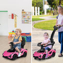OLAKIDS 3 in 1 Ride on Push Car, Licensed Lamborghini Baby Stroller Sliding Walking Car