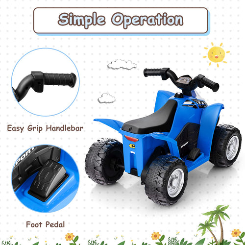 OLAKIDS Kids Ride On ATV, 6V Electric Vehicle for Toddlers, 4 Wheeler Battery Powered Motorized Quad Toy Car OLAKIDS