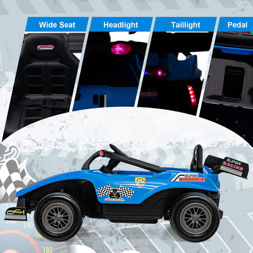 OLAKIDS ids Ride On Car, 12V F1 Racing Electric Vehicle for Toddlers with Control Remote, Battery Powered Motorized Toy with Music OLAKIDS