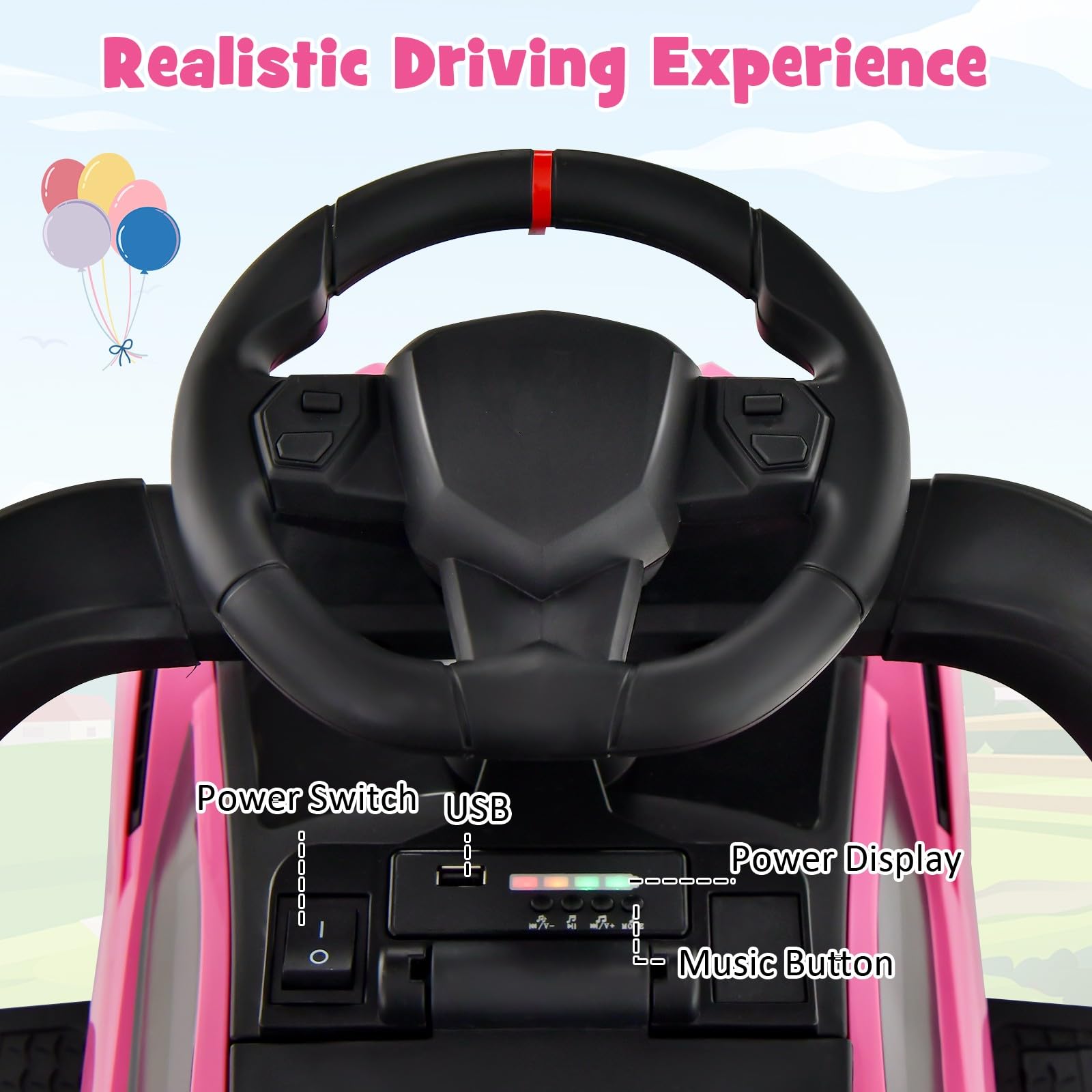 OLAKIDS 3 in 1 Ride on Push Car, Licensed Lamborghini Baby Stroller Sliding Walking Car