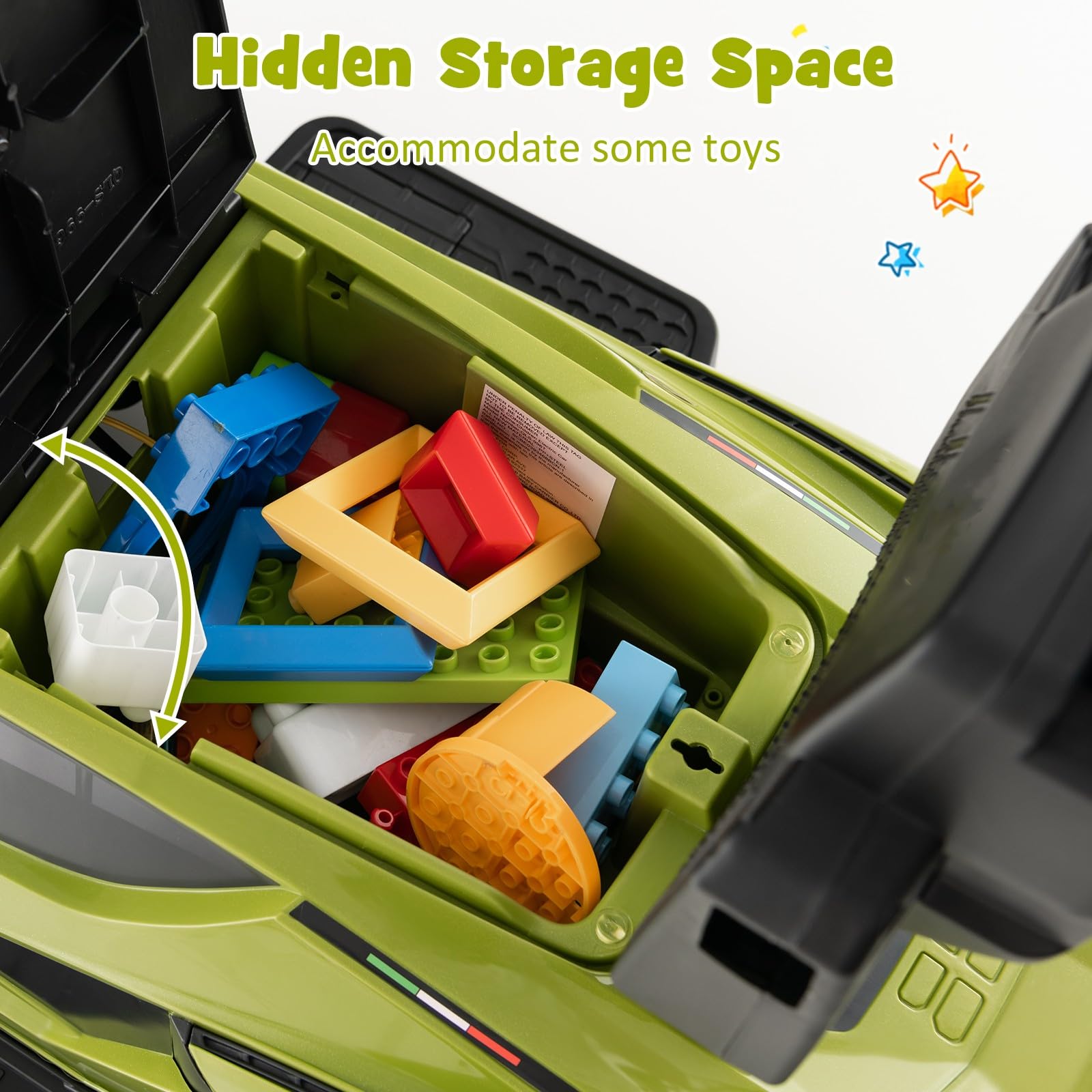 OLAKIDS 3 in 1 Ride on Push Car, Licensed Lamborghini Baby Stroller Sliding Walking Car