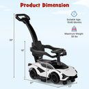 OLAKIDS 3 in 1 Ride on Push Car, Licensed Lamborghini Baby Stroller Sliding Walking Car