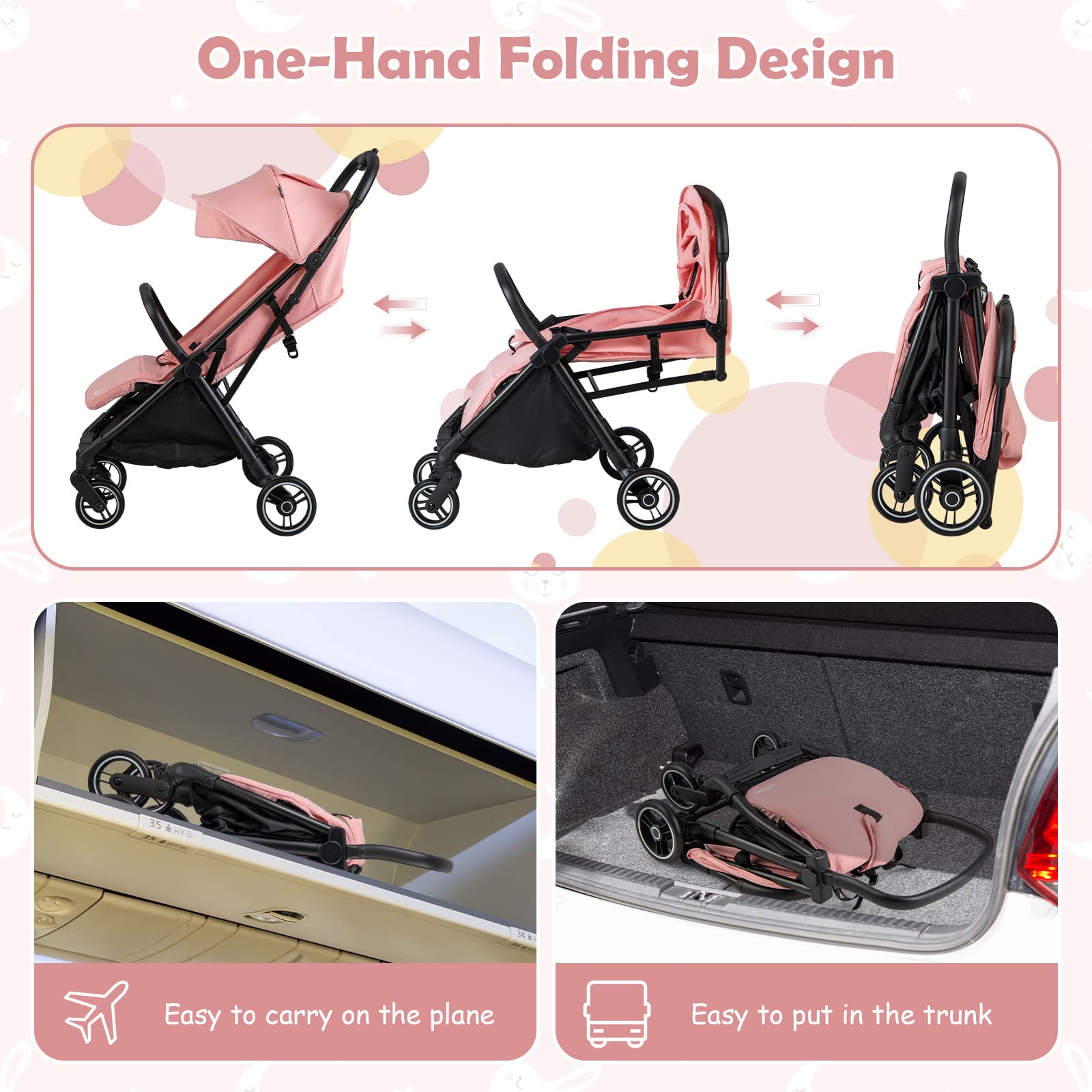 One hand collapsible stroller best sale