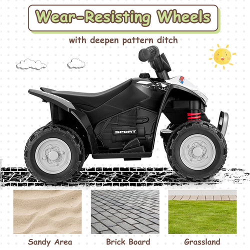 OLAKIDS Kids Ride on ATV, 6V Electric Vehicle for Toddlers, 4 Wheeler Battery Powered Motorized Quad Toy Car