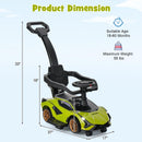 OLAKIDS 3 in 1 Ride on Push Car, Licensed Lamborghini Baby Stroller Sliding Walking Car