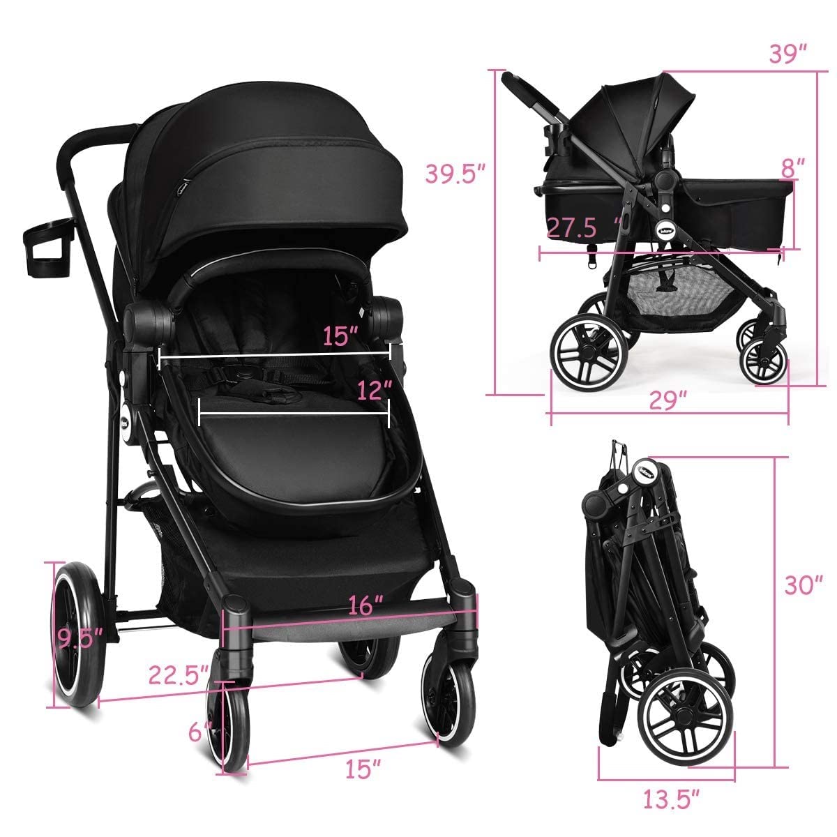 Baby pram 2 in 1 online